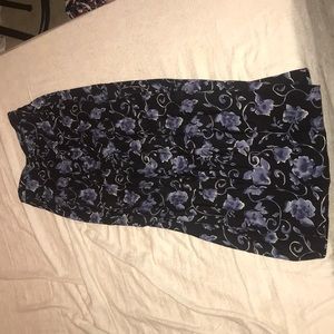 Long floral skirt